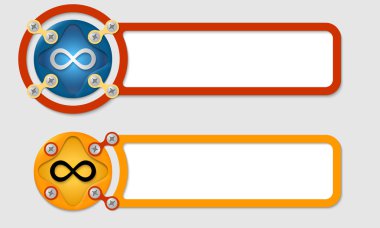Vida ve sonsuzluk simgesi ile herhangi bir metin için soyut kutuları