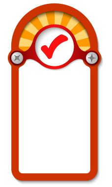 Kırmızı dikey kutu için herhangi bir metni onay kutusunu