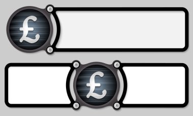 Pound sterling ile herhangi bir metin için karanlık çerçeveler