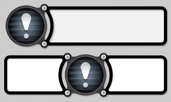 Cornici scure per qualsiasi testo con punto esclamativo — Vettoriale Stock