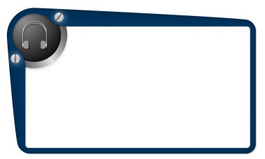 Vektör kutusu metin kulaklık ile için