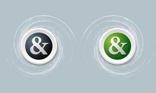 Set of two icon with ampersand — Stock Vector