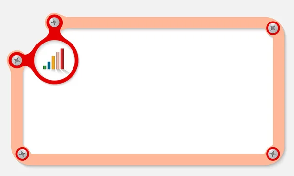 Telaio per testo con viti e grafico — Vettoriale Stock