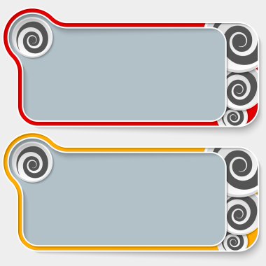 dizi iki Soyut metin kutuları ve sarmal