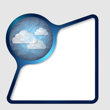 Buruşuk kağıt ve bulutlar doku ile soyut çerçeve