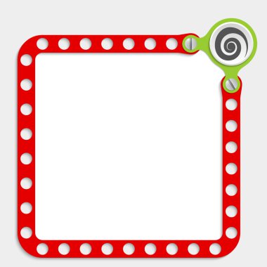 vida ve sarmal ile herhangi bir metin için kırmızı çerçeve