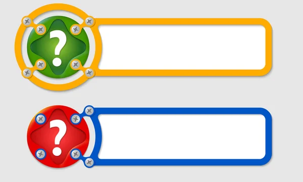 Abstracte vakken voor tekst en vraagteken — Stockvector