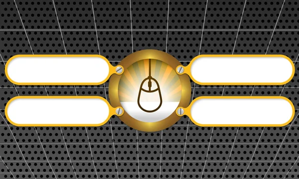 Quattro fotogrammi per qualsiasi icona del testo e del mouse — Vettoriale Stock