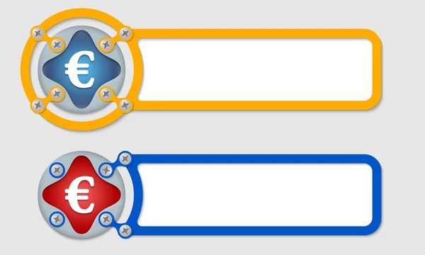 Abstracte vakken voor elke tekst en euro symbool — Stockvector