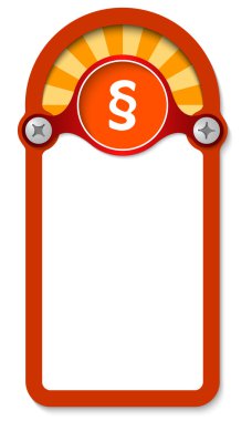 Kırmızı dikey kutu paragraf ile herhangi bir metin için