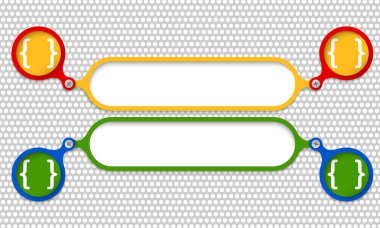 renkli kare bir cıvata ve köşeli ayraç ile katıldı