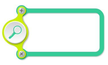 Vida ve Büyüteç ile vektör çerçeve