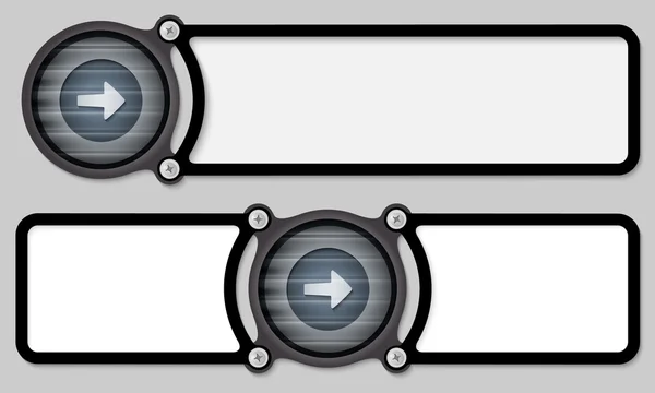 Donkere frames voor tekst en pijl — Stockvector