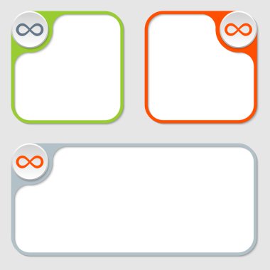 dizi üç vektör çerçeve ve sonsuzluk simgesi