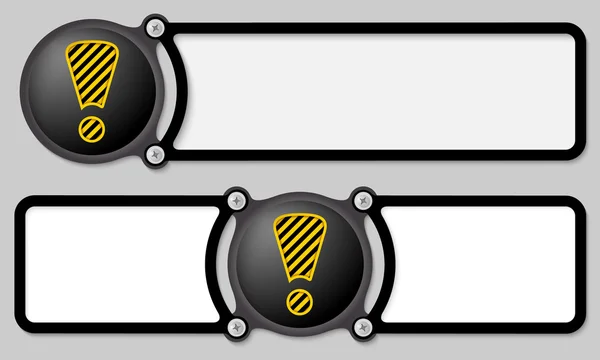 Molduras escuras para qualquer texto e ponto de exclamação — Vetor de Stock