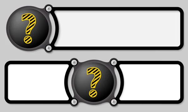 Dunkle Rahmen für beliebigen Text und Fragezeichen — Stockvektor