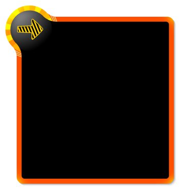 ok ve sarı köşe kırmızı çerçeve