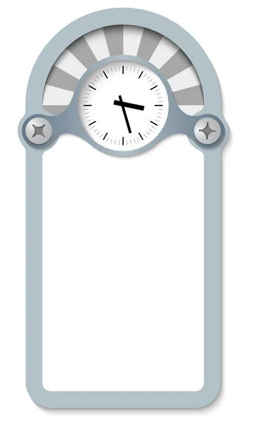 Vertical box for any text and watches — Stock Vector