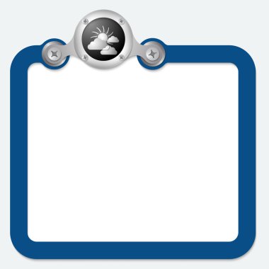 metin ve tahmin sembolü için mavi çerçeve