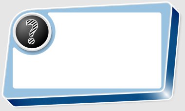 herhangi bir metin ve soru işareti için soyut kutu