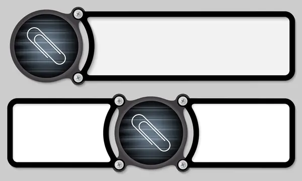 Cornici scure per qualsiasi testo e graffetta — Vettoriale Stock