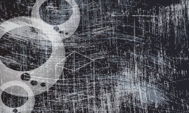 şeffaf geometri nesneleri ve konuşma balonu ve çizik bac