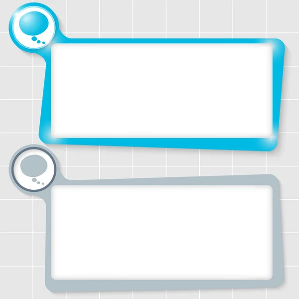 Set van twee tekstvakken voor tekst en spraak zeepbel — Stockvector