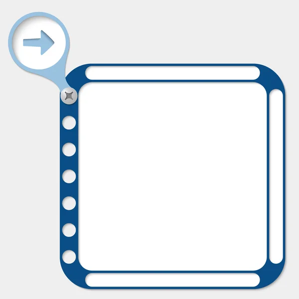 Geperforeerde frame voor elke tekst en pijl — Stockvector