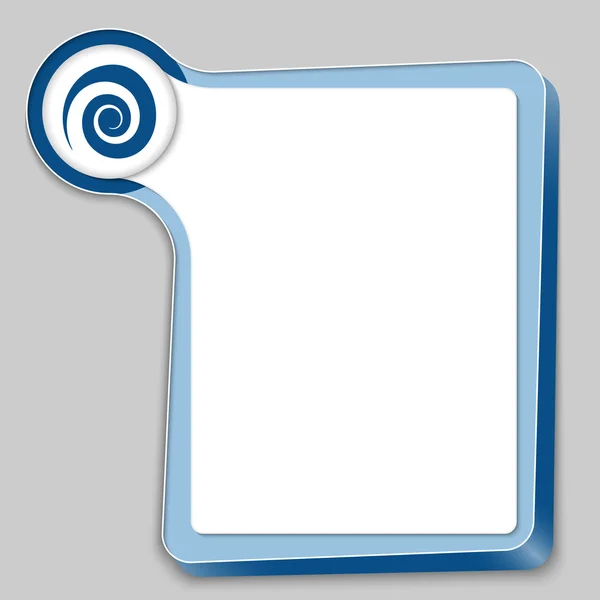Blå låda för text eller spiral — Stock vektor