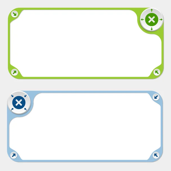 Två vektor ramar och pilar och multiplikation symbol — Stock vektor