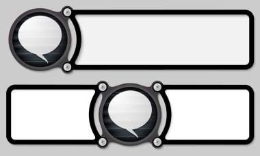 herhangi bir metin ve konuşma balonu için karanlık çerçeveler