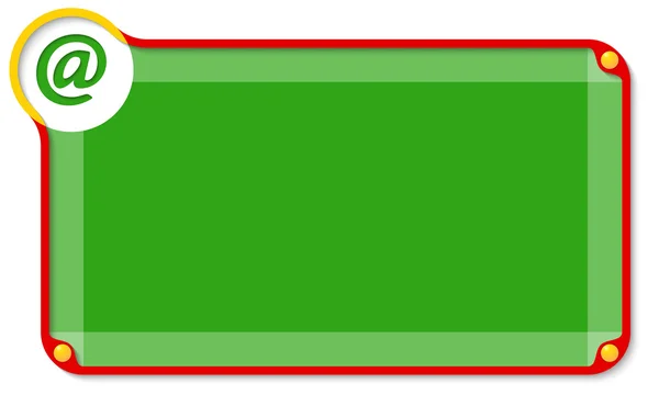 Caixa de texto abstrata para inserir texto e ícone de e-mail — Vetor de Stock