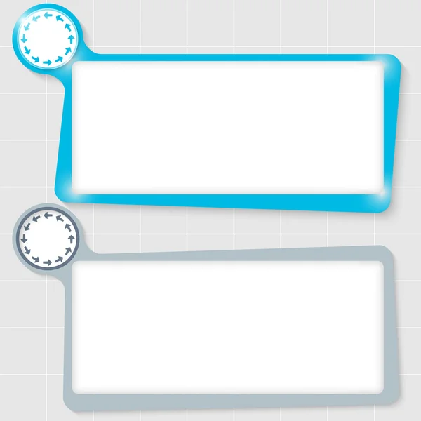 Set van twee tekstvakken voor tekst en pijlen — Stockvector