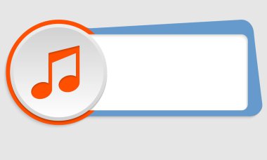 mavi çerçeve için metin ve müzik simgesi