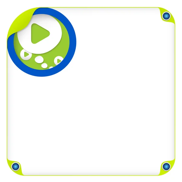Caixa de cor para inserir texto e bolha de fala e símbolo de jogo — Vetor de Stock