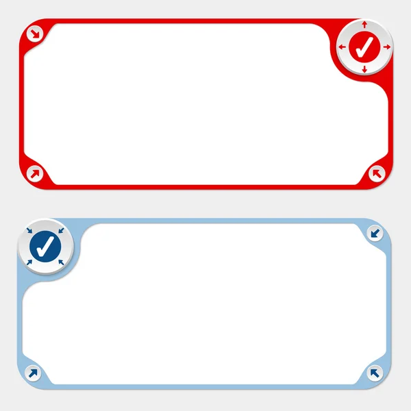 Twee vector frames en pijlen en selectievakje — Stockvector