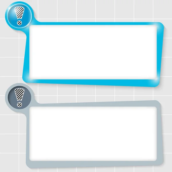 Zestaw dwóch pól tekstowych tekst i wykrzyknik — Wektor stockowy