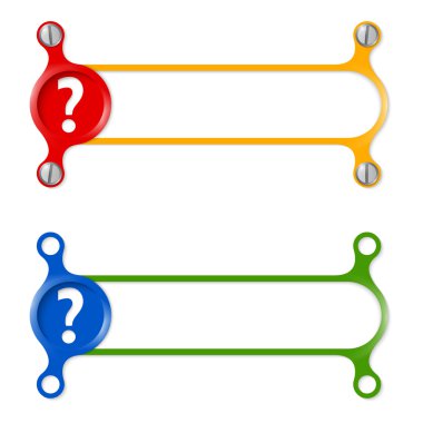 vektör soyut renkli çerçeve ve soru işareti