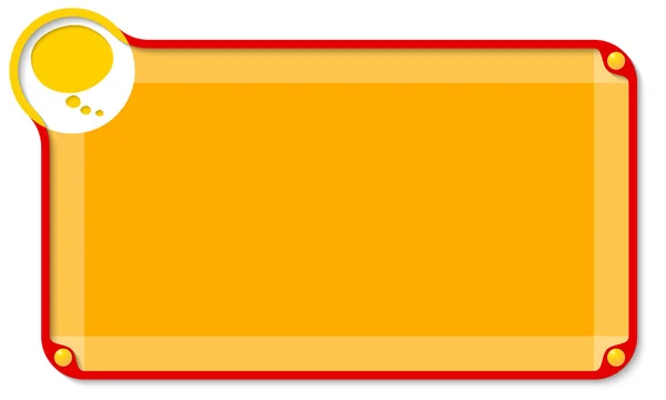 Abstraktes Textfeld zur Eingabe von Text und Sprechblase — Stockvektor