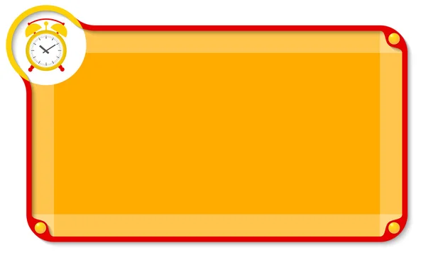 Abstrakt textrutan för att ange text och väckarklocka — Stock vektor