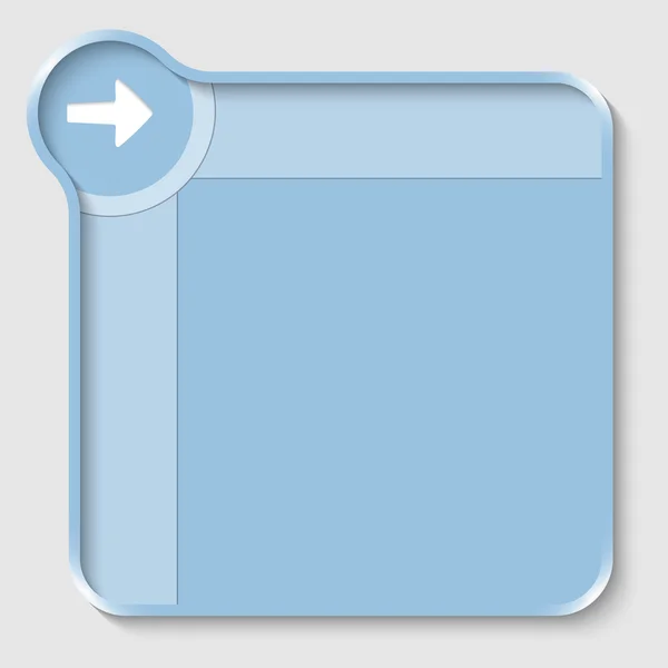Синее поле для ввода текста и стрелки — стоковый вектор