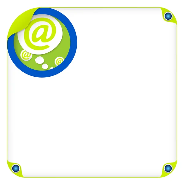 Color box for entering text and speech bubble and email icons — Stock Vector