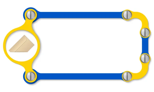 Vector frame met schroeven en envelop — Stockvector