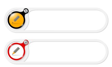 Vidalı ve kalem vektör düğmeleri