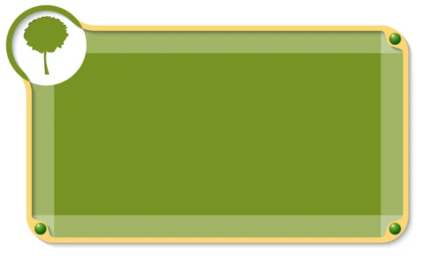 Cuadro de texto abstracto para introducir texto y símbolo de árbol — Archivo Imágenes Vectoriales