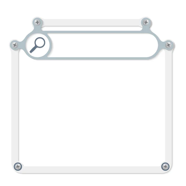 Grijze frame voor tekst met schroeven en frame voor kop — Stockvector