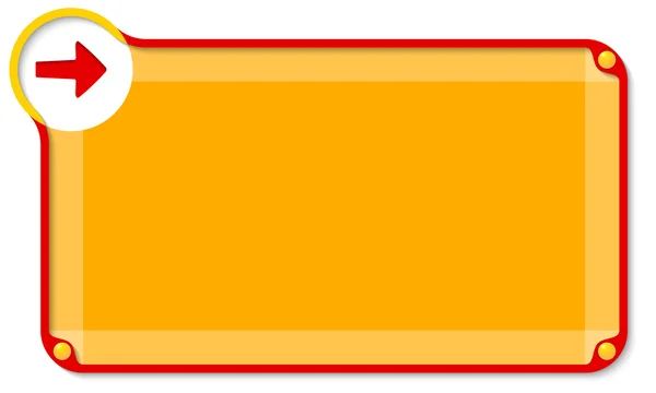 Abstrakt textrutan för att ange text och pil — Stock vektor