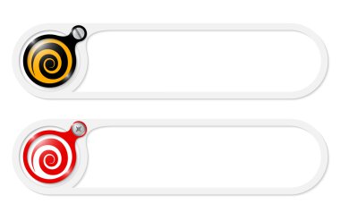 Vidalı ve spiral vektör düğmeleri