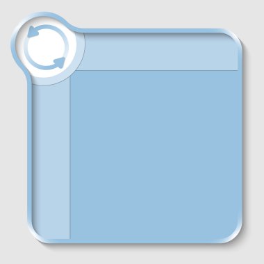 ok ve metin girmek için mavi metin kutusu