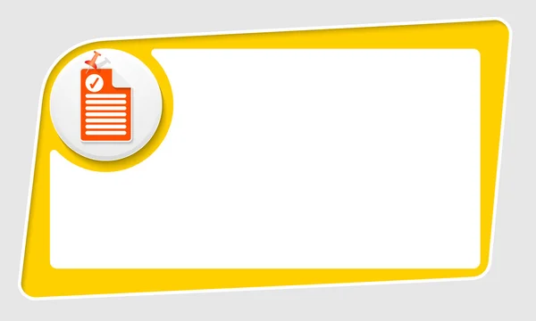 Vector abstracto caja amarilla y pulsador y casilla de verificación — Archivo Imágenes Vectoriales